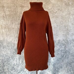Women's  Turtleneck Sweater Dress